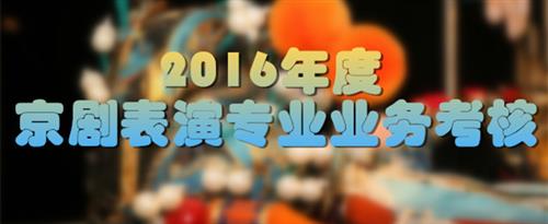 欧美狂操妓女网国家京剧院2016年度京剧表演专业业务考...